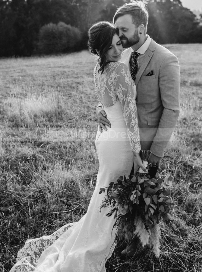 High Neck Lace Wedding Dress,Fit and Flare Wedding Dress with Sleeve,WD00951, US22W / Black High Neck Lace Wedding Dress,Fit and Flare Wedding Dress with Sleeve,WD00951, US22W / Black