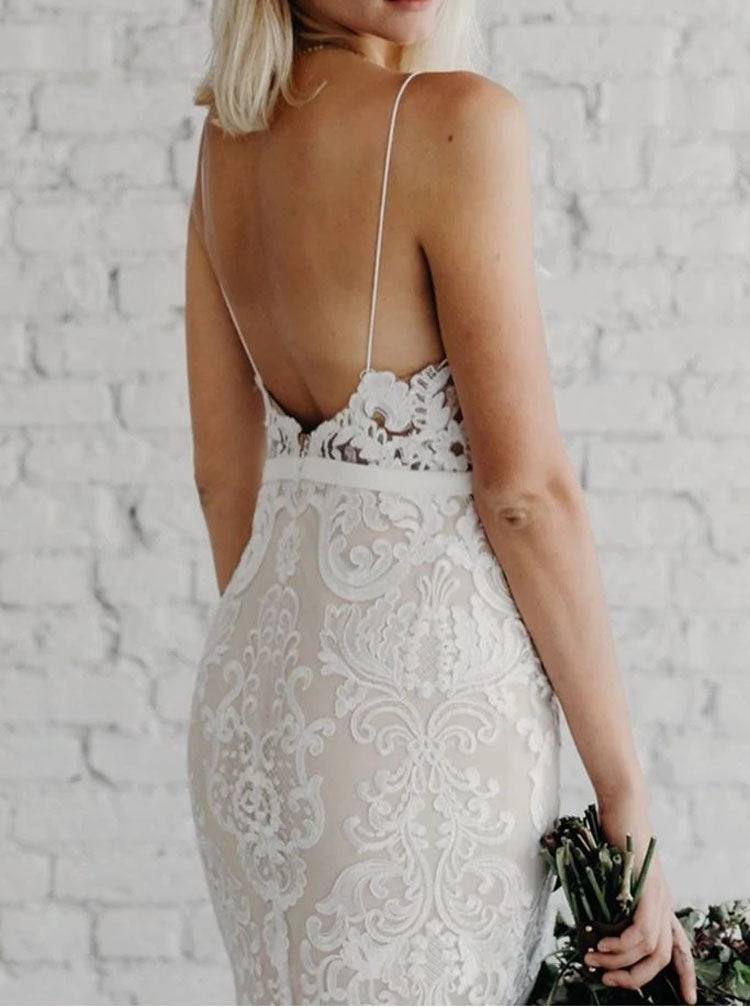 Spaghetti Straps Lace Wedding Dress,Fit And Flare Bridal Gown,WD00968, US18W / Black Spaghetti Straps Lace Wedding Dress,Fit And Flare Bridal Gown,WD00968, US18W / Black