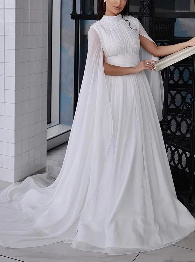 white christmas dresses Long Formal Dress with Floor-Length Sheer Cape Sleeves Royal / 6 white christmas dresses Long Formal Dress with Floor-Length Sheer Cape Sleeves Royal / 6