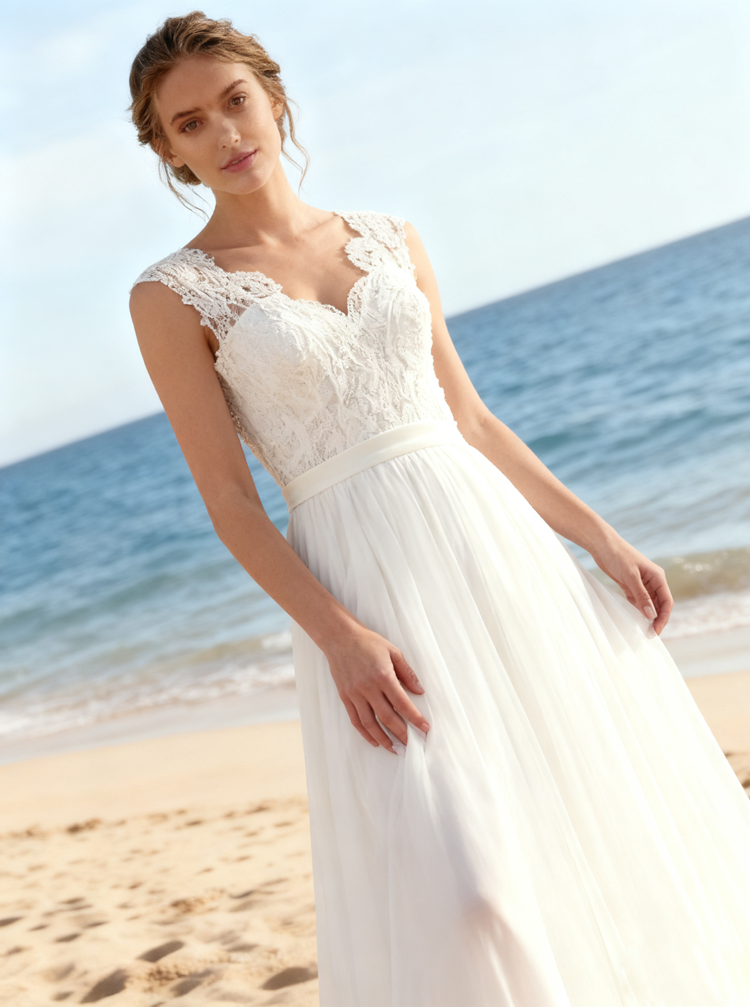 Tulle Wedding Dresses,Boho Wedding Dress,Beach Wedding Dress,Informal