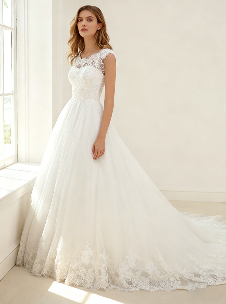 Classic Wedding Dresses,Princess Wedding Dress,Formal Wedding Dress,WD00271 US2 / Blush Pink