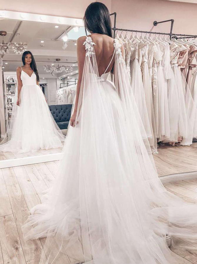 Simple Wedding Dresses,Boho Wedding Dress,Tulle Bridal Dress,Beach Wedding Dress,WD00200, US20W / White Simple Wedding Dresses,Boho Wedding Dress,Tulle Bridal Dress,Beach Wedding Dress,WD00200, US20W / White