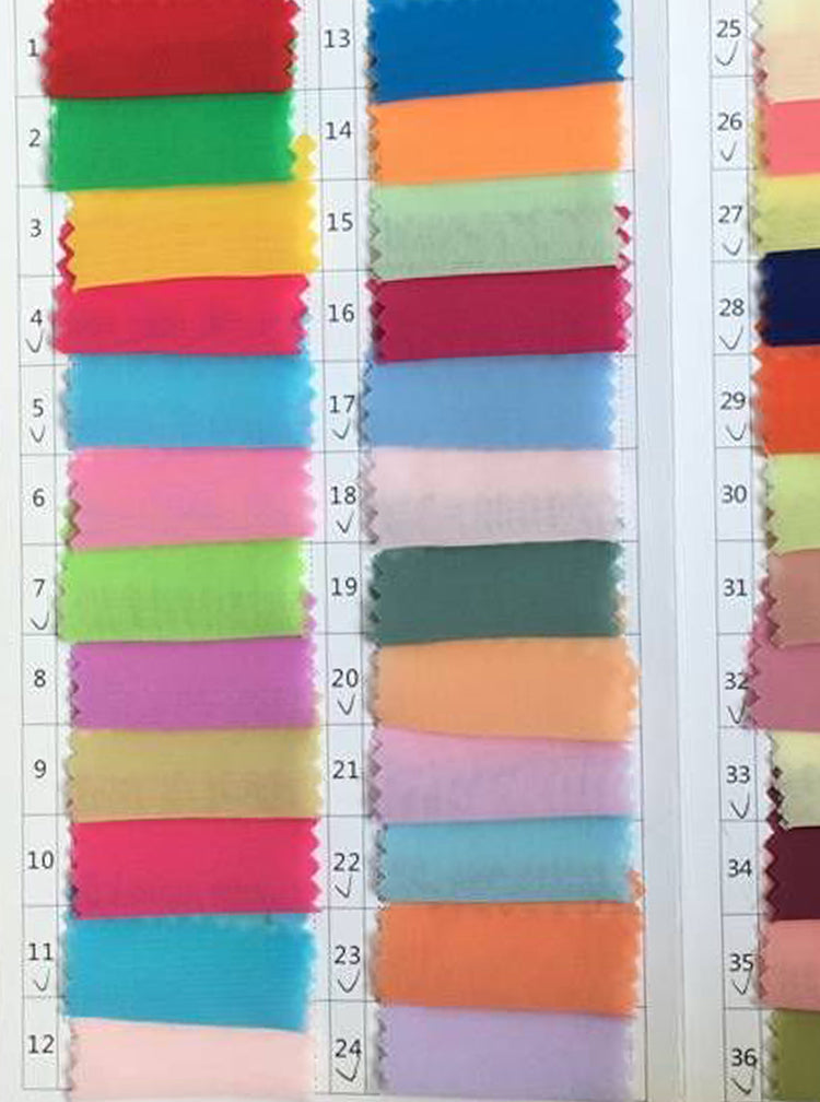Chiffon colors discount