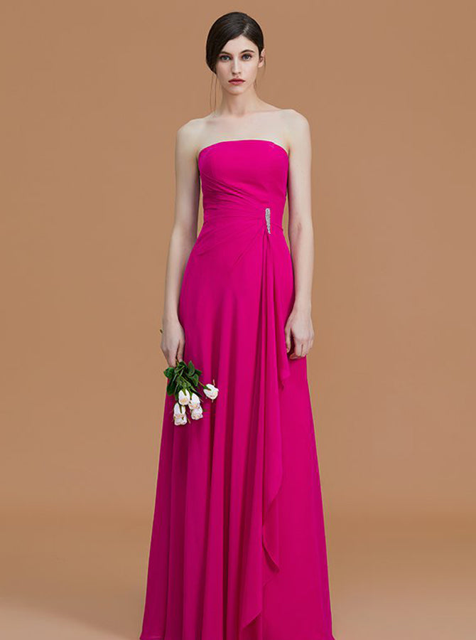 Fuchsia Bridesmaid Dresses,Strapless Bridesmaid Dress,Long Bridesmaid Dress,BD00225, US8 / Royal Blue Fuchsia Bridesmaid Dresses,Strapless Bridesmaid Dress,Long Bridesmaid Dress,BD00225, US8 / Royal Blue