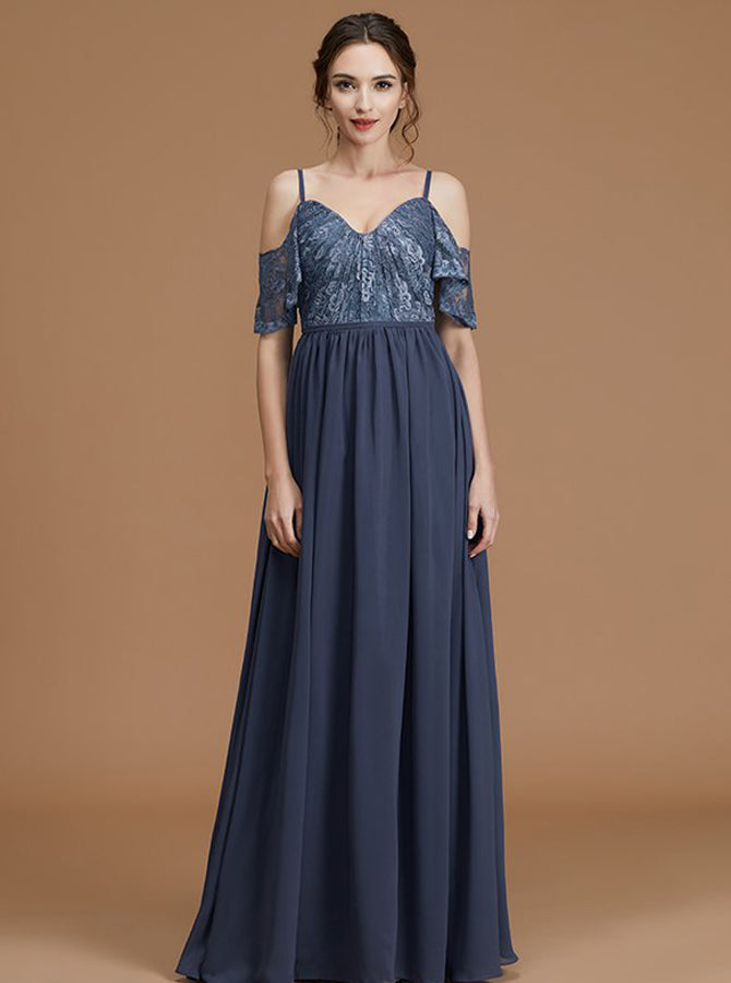 Grey Bridesmaid Dresses,Long Bridesmaid Dress,Lace Chiffon Bridesmaid Dress,BD00247, US2 / Royal Blue Grey Bridesmaid Dresses,Long Bridesmaid Dress,Lace Chiffon Bridesmaid Dress,BD00247, US2 / Royal Blue