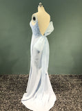 Trendy Bridesmaid Dress,Mermaid Bridesmaid Dress,Strappy Satin Bridesmaid Dress,BD00050