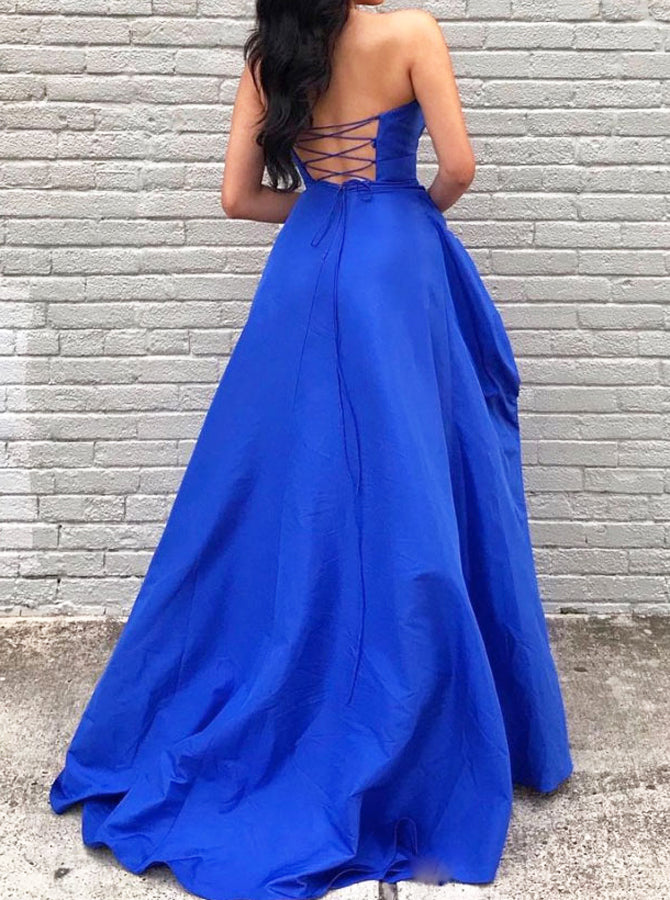 Royal Blue Sweetheart Neckline Prom Dress,Taffeta Long Party Dress,PD0 - Wishingdress Royal Blue Sweetheart Neckline Prom Dress,Taffeta Long Party Dress,PD0 - Wishingdress