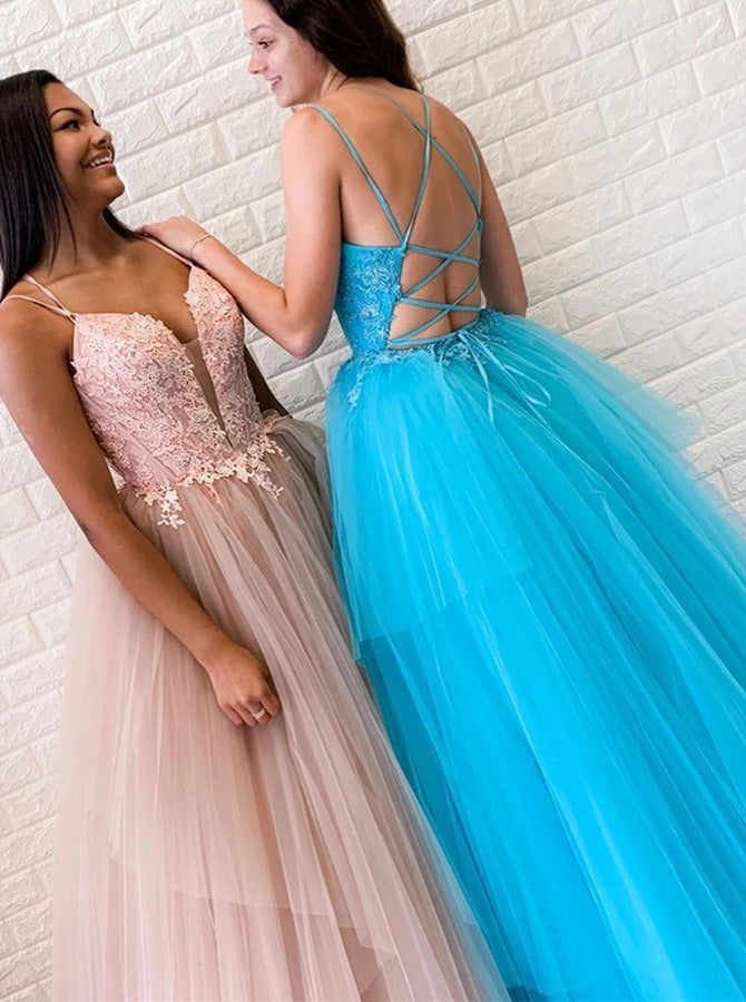 Princess Ball Gown Prom Dress,Floral Top Formal Gown,PD00566 - Wishingdress