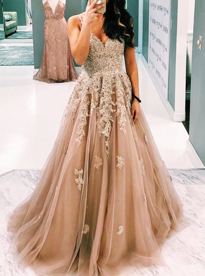 strapless open back dress Black Blue Burgundy Long Lace Prom Dresses, Long Lace Formal Evening Dresses main image 0