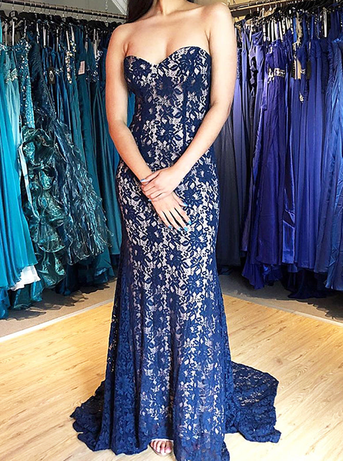 Sweetheart Neckline Lace Dress,Formal Prom Dress,PD00590 - Wishingdress