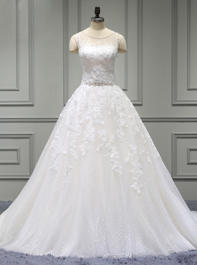 White Princess Wedding Dresses,Corset Bridal Gown,WD00394, US24W / Champagne White Princess Wedding Dresses,Corset Bridal Gown,WD00394, US24W / Champagne