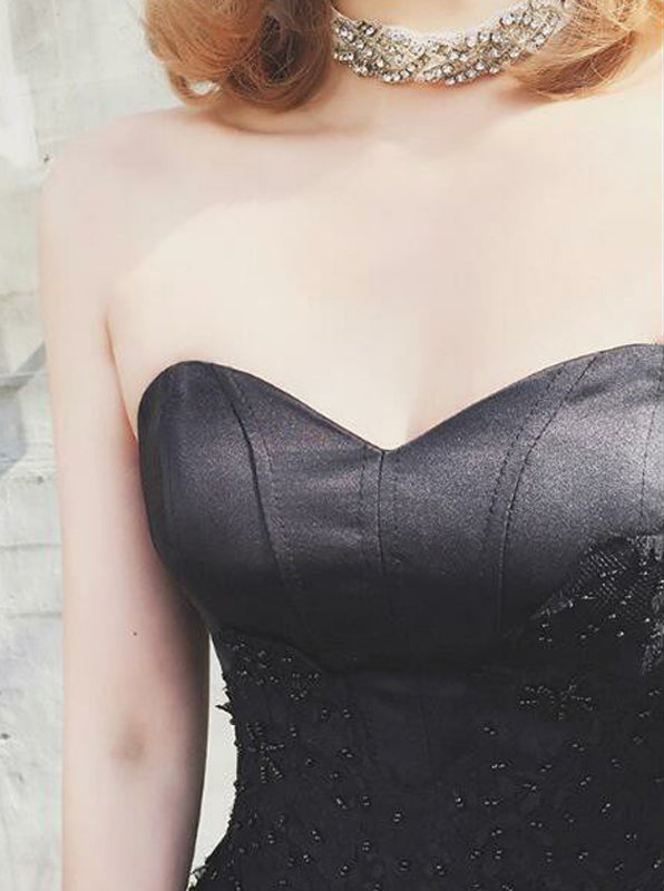 A-line Black Sweetheart Prom Gown,Tulle Lace Up Back Evening Dress,Elegant Evening Dress PD00133, US6 / Royal Blue