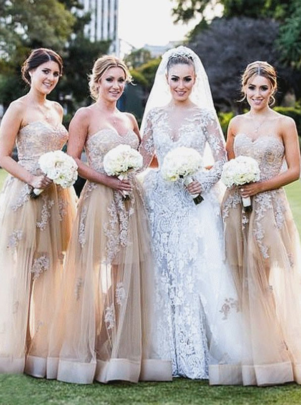 A-line Bridesmaid Dress with Appliques,Tulle See Through Long Bridesmaid Dress,BD00060, US6 / Burgundy A-line Bridesmaid Dress with Appliques,Tulle See Through Long Bridesmaid Dress,BD00060, US6 / Burgundy