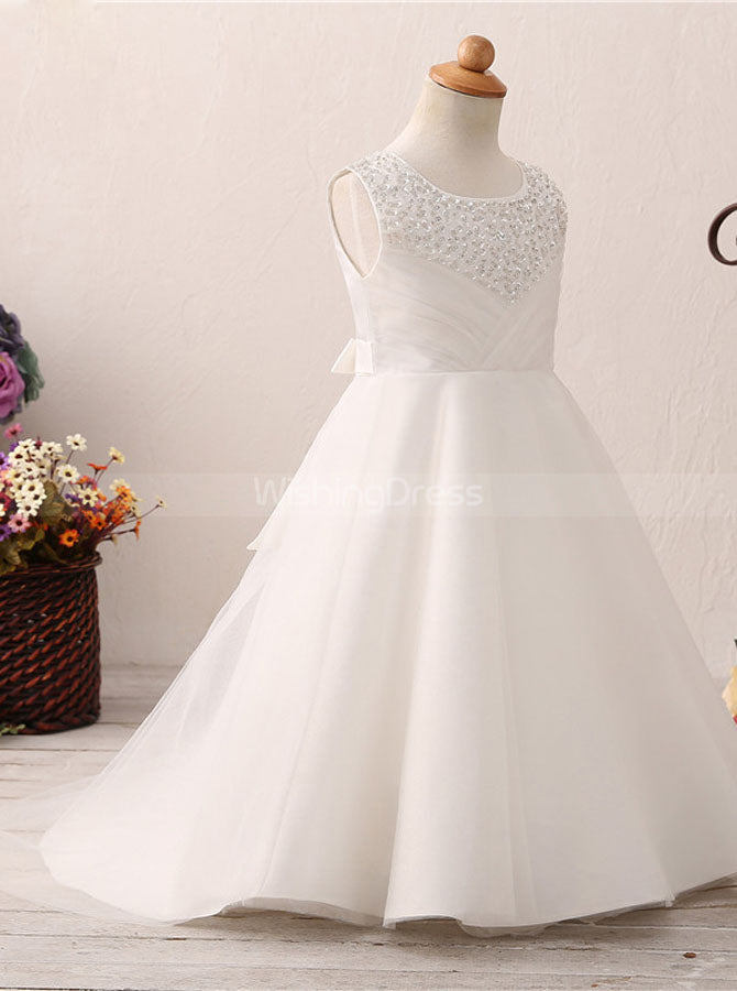 A-line Flower Girl Dresses,Full Length Flower Girl Dress,Lovely Flower - Wishingdress A-line Flower Girl Dresses,Full Length Flower Girl Dress,Lovely Flower - Wishingdress