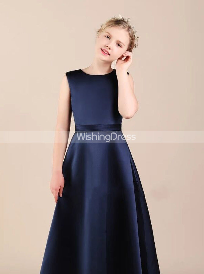 A-Line Satin Junior Bridesmaid Dresses,Fall Junior Bridesmaid Dress,JB00059, J12 / Turquoise A-Line Satin Junior Bridesmaid Dresses,Fall Junior Bridesmaid Dress,JB00059, J12 / Turquoise