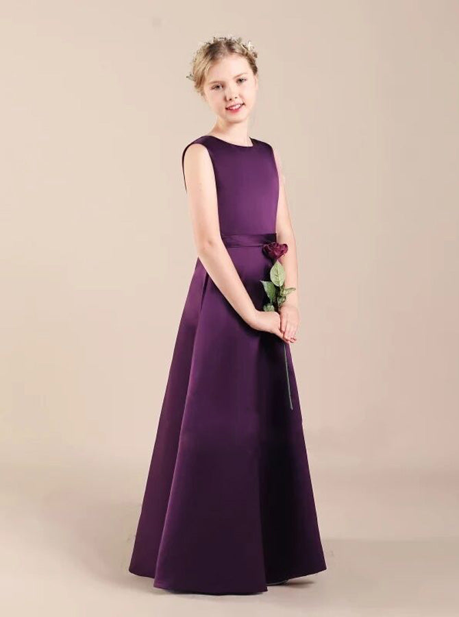 A-line Satin Junior Bridesmaid Dresses,Fall Junior Bridesmaid Dress,JB00059, J12 / Turquoise A-line Satin Junior Bridesmaid Dresses,Fall Junior Bridesmaid Dress,JB00059, J12 / Turquoise