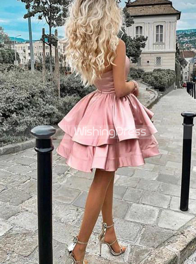 A-line Short Homecoming Dresses,One Shoulder Satin Homecoming Dress,HC00214, US22W / Dark Navy A-line Short Homecoming Dresses,One Shoulder Satin Homecoming Dress,HC00214, US22W / Dark Navy