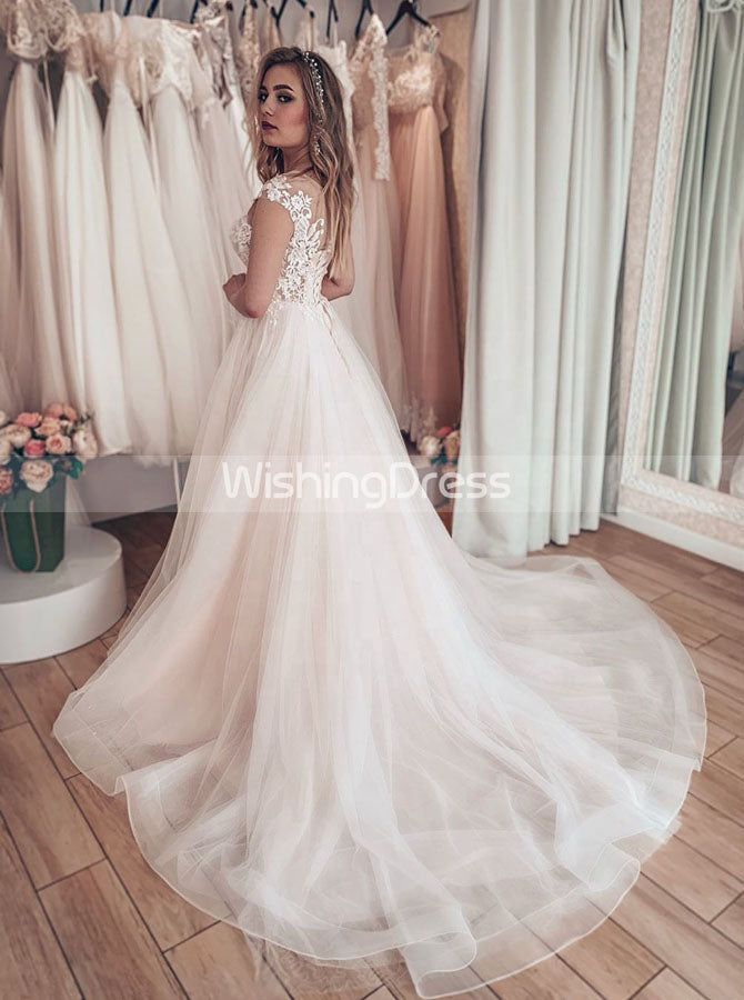A-line Wedding Dress Plus Size,Classic Wedding Dress,WD00635, US10 / Champagne A-line Wedding Dress Plus Size,Classic Wedding Dress,WD00635, US10 / Champagne