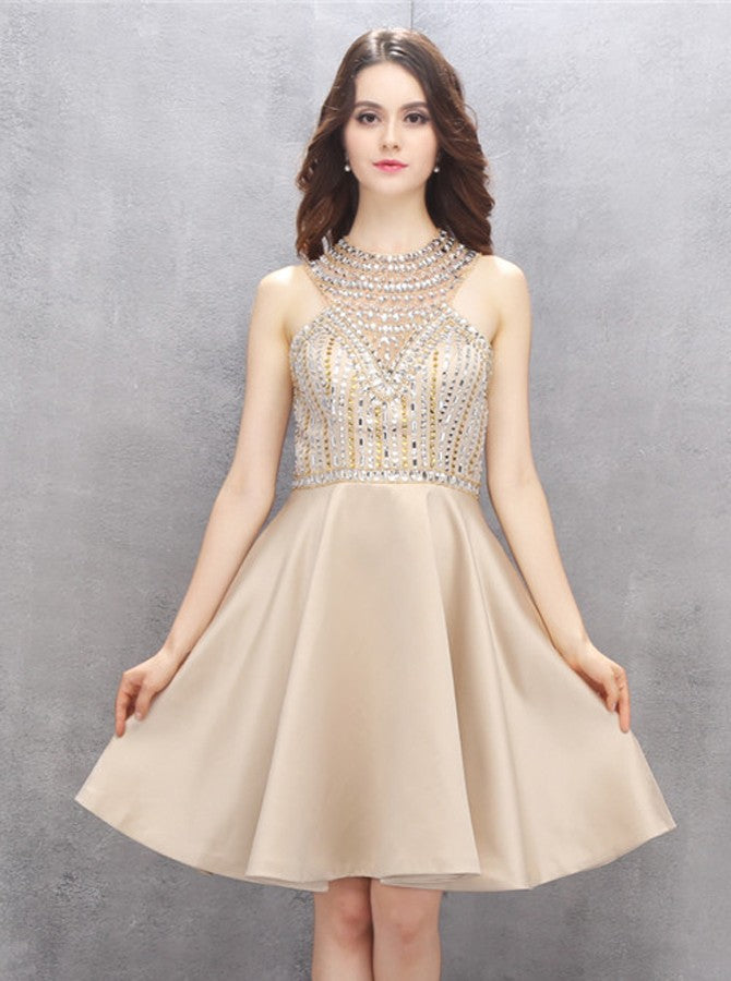 Aline Homecoming Dresses,Knee Length Homecoming Dress,High Neck Homecoming Dress,HC00117, US2 / Dark Navy Aline Homecoming Dresses,Knee Length Homecoming Dress,High Neck Homecoming Dress,HC00117, US2 / Dark Navy