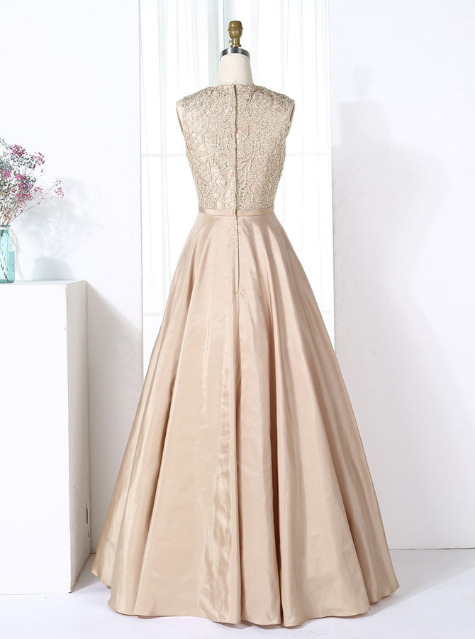Aline Satin Bridesmaid Dress,Floor Length Bridesmaid Dress,Modest Brid