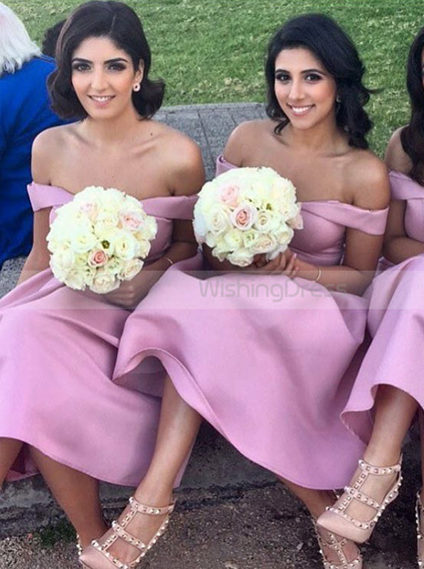 Aline Satin Bridesmaid Dress,Short Bridesmaid Dress,Off the Shoulder Bridesmaid Dress,BD00128, US12 / Burgundy Aline Satin Bridesmaid Dress,Short Bridesmaid Dress,Off the Shoulder Bridesmaid Dress,BD00128, US12 / Burgundy