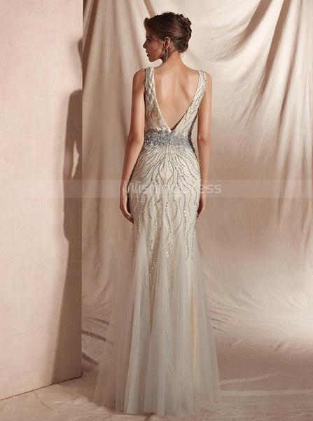 Beaded Evening Dresses,Luxurious Prom Dress,PD00417