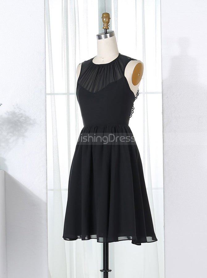 Black Bridesmaid Dresses,Short Bridesmaid Dress,Chiffon Bridesmaid Dress,BD00267, US10 / Dark Navy Black Bridesmaid Dresses,Short Bridesmaid Dress,Chiffon Bridesmaid Dress,BD00267, US10 / Dark Navy