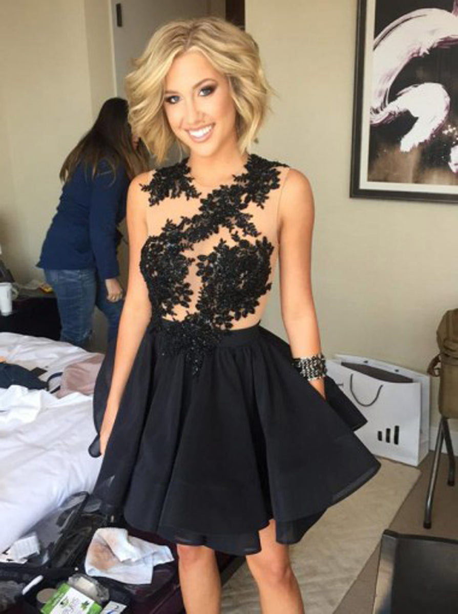 Short tight black homecoming dresses store