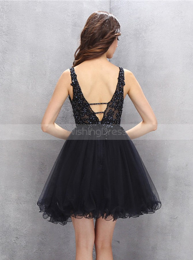 Black Homecoming Dresses,Beaded Homecoming Dress,Tulle Homecoming Dress,HC00121, US4 / Red Black Homecoming Dresses,Beaded Homecoming Dress,Tulle Homecoming Dress,HC00121, US4 / Red
