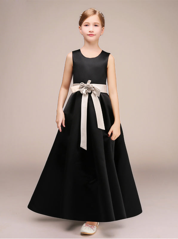 Black Junior Bridesmaid Dresses,Long Junior Bridesmaid Dress,JB00002, J16 / Burgundy Black Junior Bridesmaid Dresses,Long Junior Bridesmaid Dress,JB00002, J16 / Burgundy