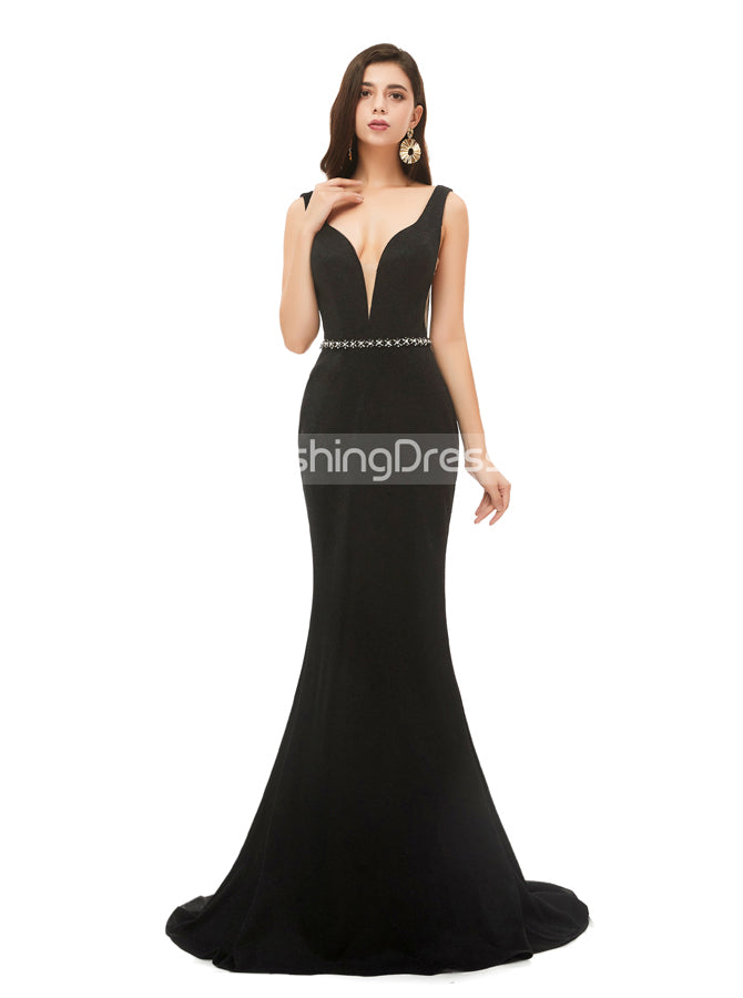 Black Mermaid Evening Dresses,Gorgeous Formal Evening Dress,PD00470, US4 / Black