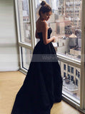 Black Sweetheart Prom Gown,Simple Formal Evening Dress,Prom Dress for Teens PD00115