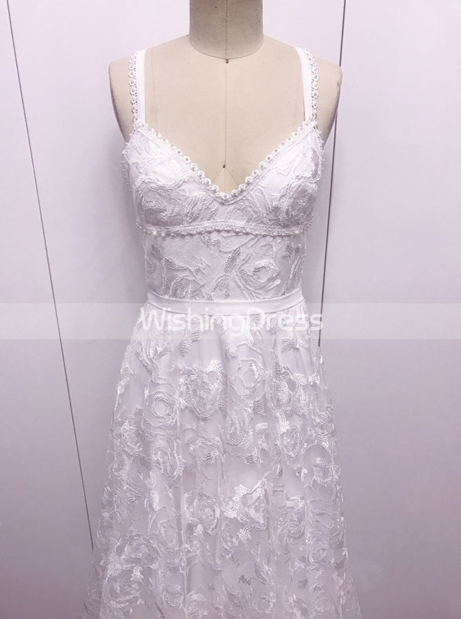 Boho Wedding Dresses,Lace Wedding Dress,Backless Bridal Dress,Beach We - Wishingdress Boho Wedding Dresses,Lace Wedding Dress,Backless Bridal Dress,Beach We - Wishingdress