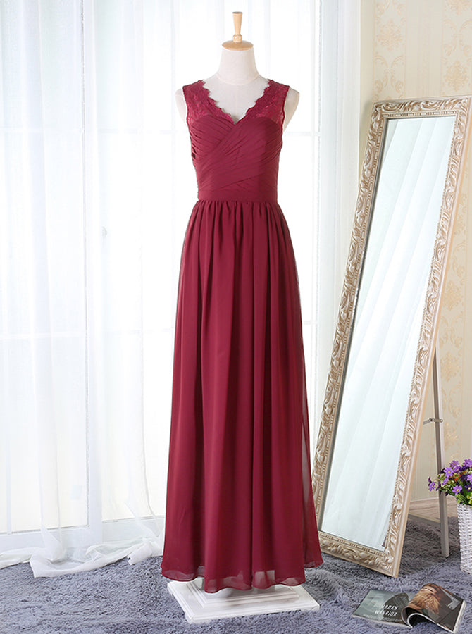 Burgundy Bridesmaid Dress,Chiffon Long Bridesmaid Dress,Elegant Bridesmaid Dress,BD00078, US8 / Burgundy Burgundy Bridesmaid Dress,Chiffon Long Bridesmaid Dress,Elegant Bridesmaid Dress,BD00078, US8 / Burgundy