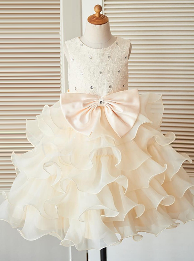 Princess Flower Girl Dresses,Ruffled Flower Girl Dress,Cute Flower Gir - Wishingdress Princess Flower Girl Dresses,Ruffled Flower Girl Dress,Cute Flower Gir - Wishingdress