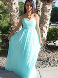 Chiffon Sweetheart Bridesmaid Dresses,Modest Bridesmaid Dress,BD00333