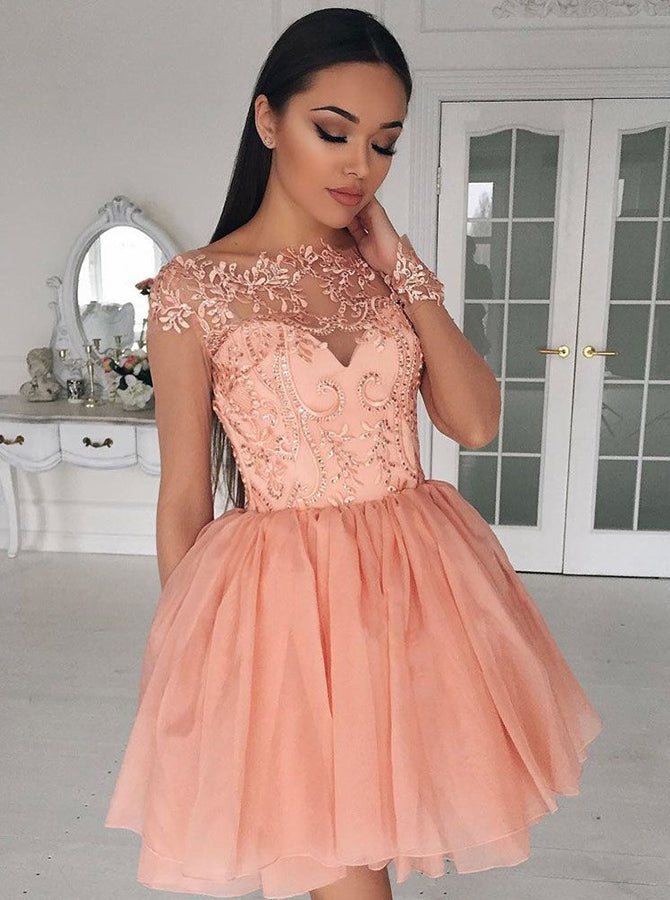 Coral Homecoming Dresses,Short Homecoming Dress,Sweet 16 Dresses with Long Sleeves,HC00105, US16W / Dark Navy Coral Homecoming Dresses,Short Homecoming Dress,Sweet 16 Dresses with Long Sleeves,HC00105, US16W / Dark Navy