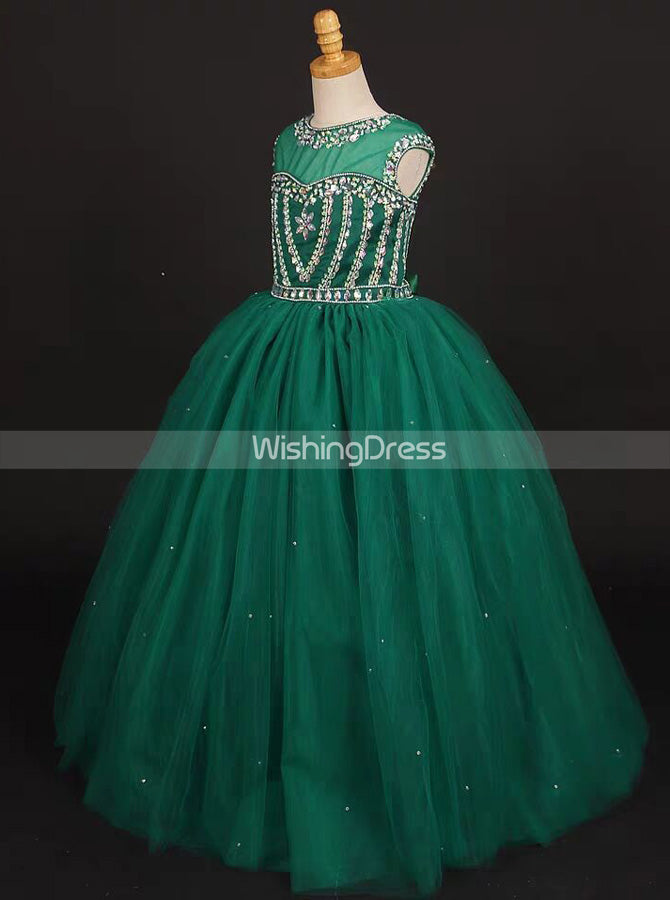 Dark Green Girls Pageant Dresses,Princess Tulle Special Occasion Dress for Teens,GPD0018, J16 / Burgundy Dark Green Girls Pageant Dresses,Princess Tulle Special Occasion Dress for Teens,GPD0018, J16 / Burgundy