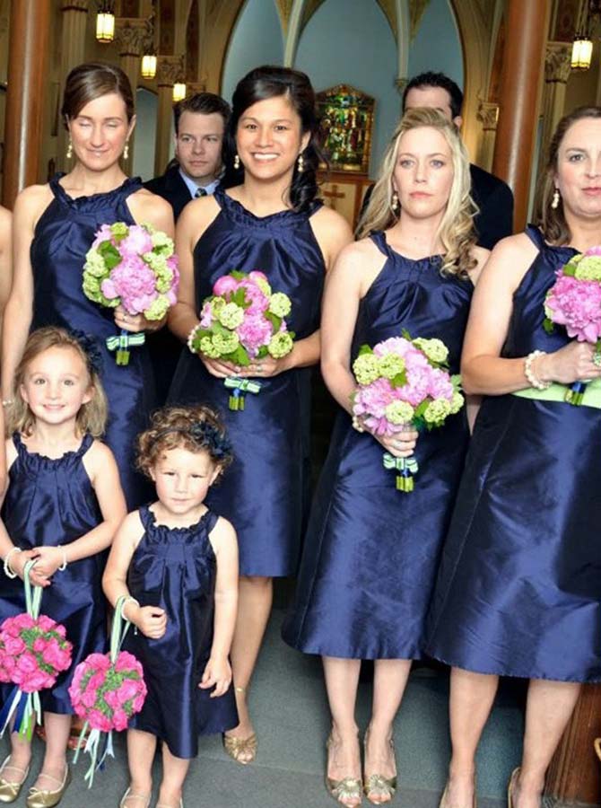 Dark Navy Bridesmaid Dress,Tea Length Bridesmaid Dress,Taffeta Bridesmaid Dress,BD00095, US18W / Grape Dark Navy Bridesmaid Dress,Tea Length Bridesmaid Dress,Taffeta Bridesmaid Dress,BD00095, US18W / Grape