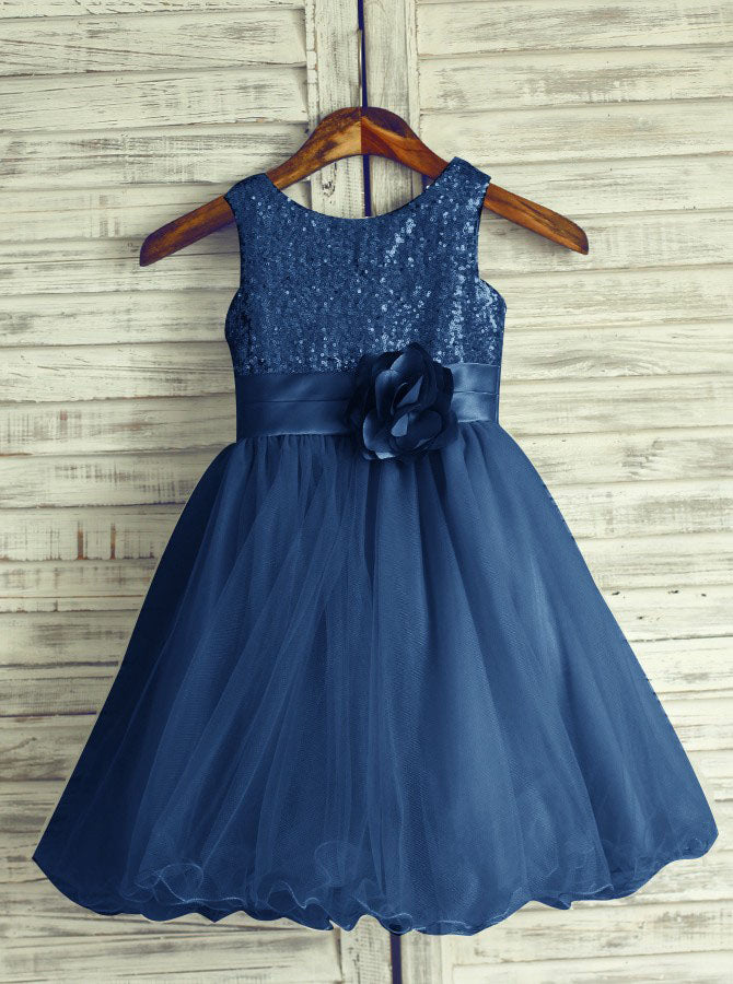 Dark Navy Flower Girl Dress,Short Flower Girl Dress,Sequined Flower Girl Dress,FD00004, Child2 / Ivory Dark Navy Flower Girl Dress,Short Flower Girl Dress,Sequined Flower Girl Dress,FD00004, Child2 / Ivory