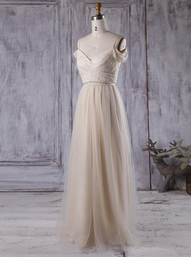 Elegant Bridesmaid Dresses,Long Tulle Prom Dress,BD00354 - Wishingdress Elegant Bridesmaid Dresses,Long Tulle Prom Dress,BD00354 - Wishingdress