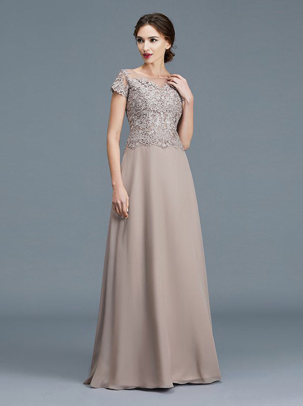 Elegant Mother of the Bride Dresses,Mother Dress with Sleeves,Long Mother Dress,MD00026 US18W / Picture Color