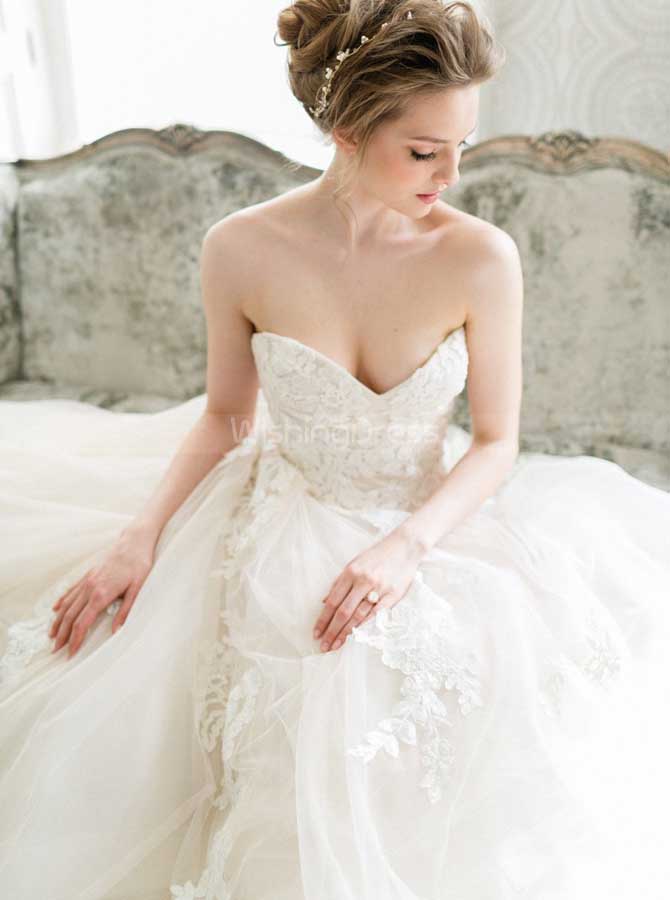 Fairytale Tulle Wedding Dresses,Strapless Bridal Dress,WD00332, US22W / Ivory Fairytale Tulle Wedding Dresses,Strapless Bridal Dress,WD00332, US22W / Ivory