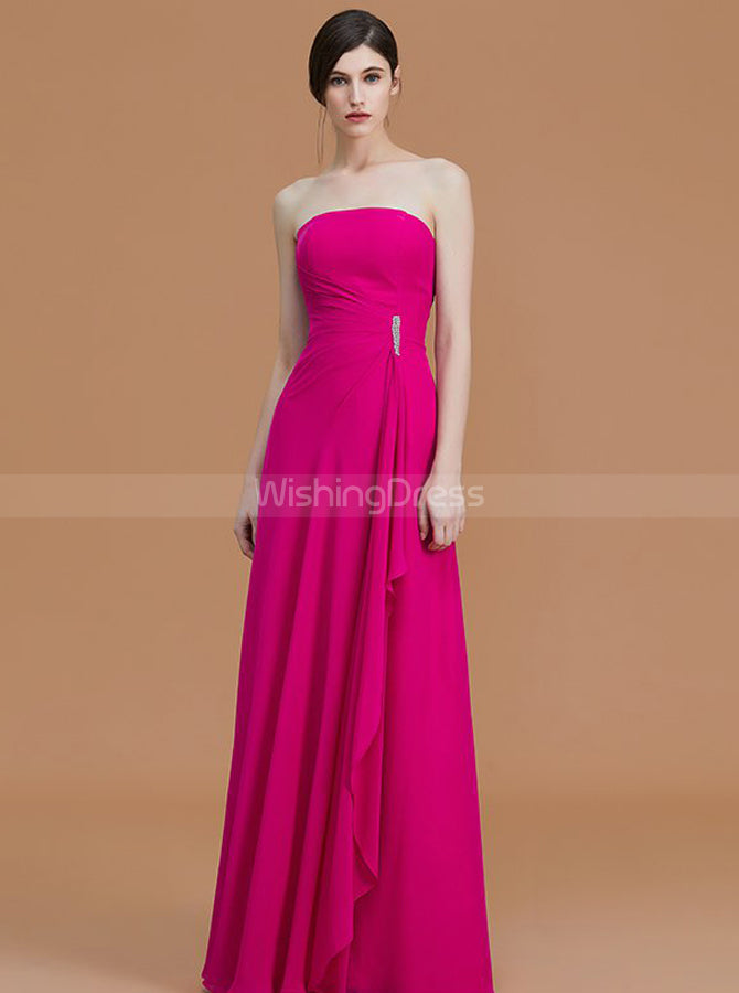 Fuchsia Bridesmaid Dresses,Strapless Bridesmaid Dress,Long Bridesmaid Dress,BD00225, US8 / Royal Blue Fuchsia Bridesmaid Dresses,Strapless Bridesmaid Dress,Long Bridesmaid Dress,BD00225, US8 / Royal Blue