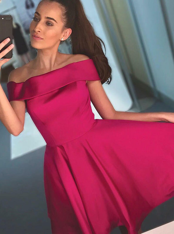 Fuchsia Homecoming Dresses,Off the Shoulder Homecoming Dress,HC00193, US24W / Burgundy Fuchsia Homecoming Dresses,Off the Shoulder Homecoming Dress,HC00193, US24W / Burgundy