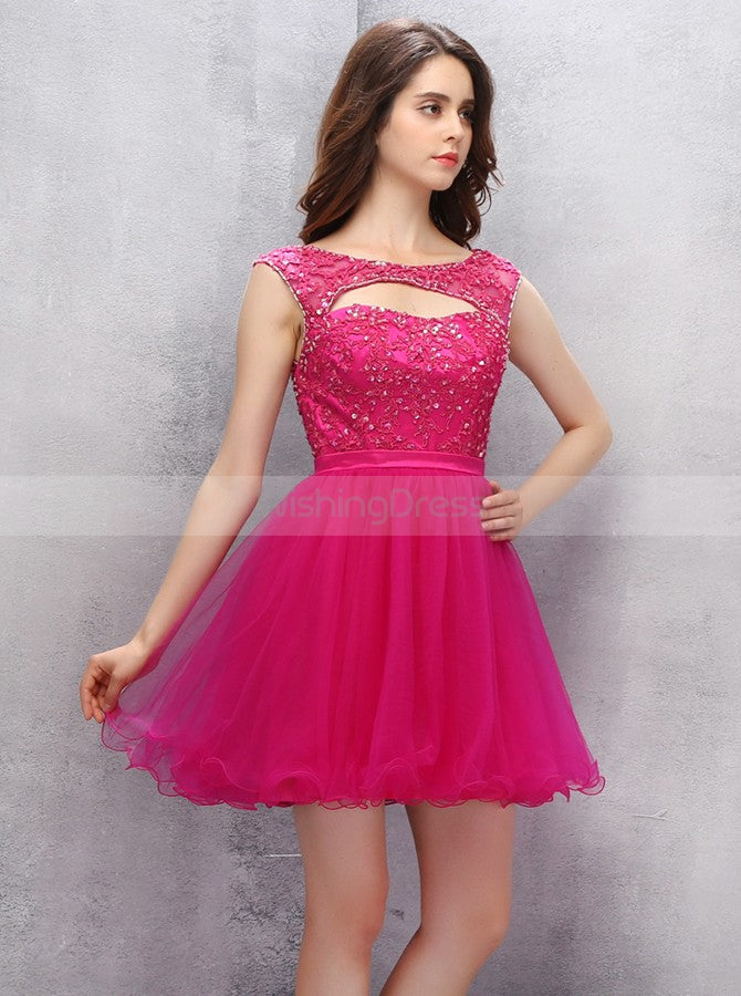 Fuchsia Homecoming Dresses,Short Homecoming Dress,Homecoming Dress for Teens,HC00039, US16 / Royal Blue