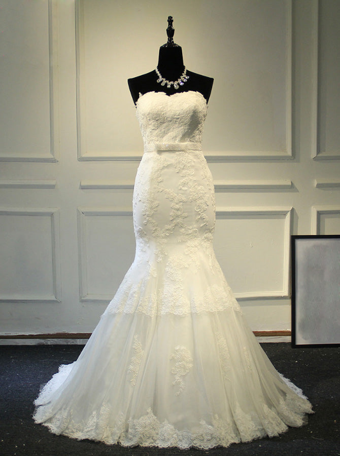 gorgeous mermaid wedding dresses Gorgeous Mermaid Wedding Dresses,Sweetheart Bridal Dress,WD00391, US12 / Ivory