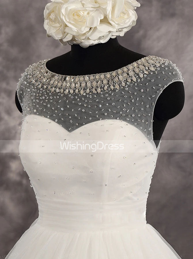 Gorgeous Wedding Dresses,Crystal Bridal Gown,WD00519, US14 / Ivory