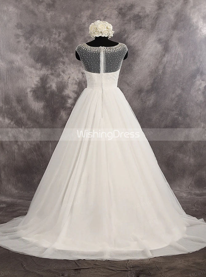 Gorgeous Wedding Dresses,Crystal Bridal Gown,WD00519, US14 / Ivory