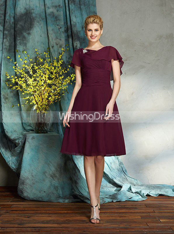 knee length mother of the bride dresses 2020 Grape Mother of the Bride Dresses,Knee Length Mother of the Bride Dress,MD00043, US24W / Royal Blue